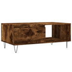 Coffee Table Smoked Oak 90x50x36.5 cm Engineered Wood - Bargainia.com - 