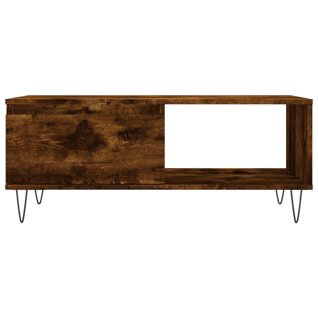 Coffee Table Smoked Oak 90x50x36.5 cm Engineered Wood - Bargainia.com - 8721012109520 - 830569