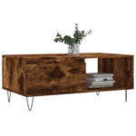 Coffee Table Smoked Oak 90x50x36.5 cm Engineered Wood - Bargainia.com - 