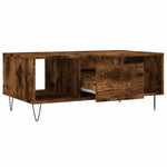 Coffee Table Smoked Oak 90x50x36.5 cm Engineered Wood - Bargainia.com - 