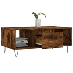 Coffee Table Smoked Oak 90x50x36.5 cm Engineered Wood - Bargainia.com - 