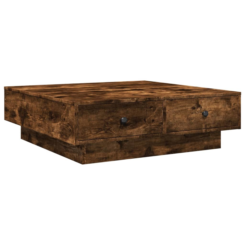 Coffee Table Smoked Oak 90x90x28 cm Engineered Wood - Bargainia.com - 8721102815133 - 848091