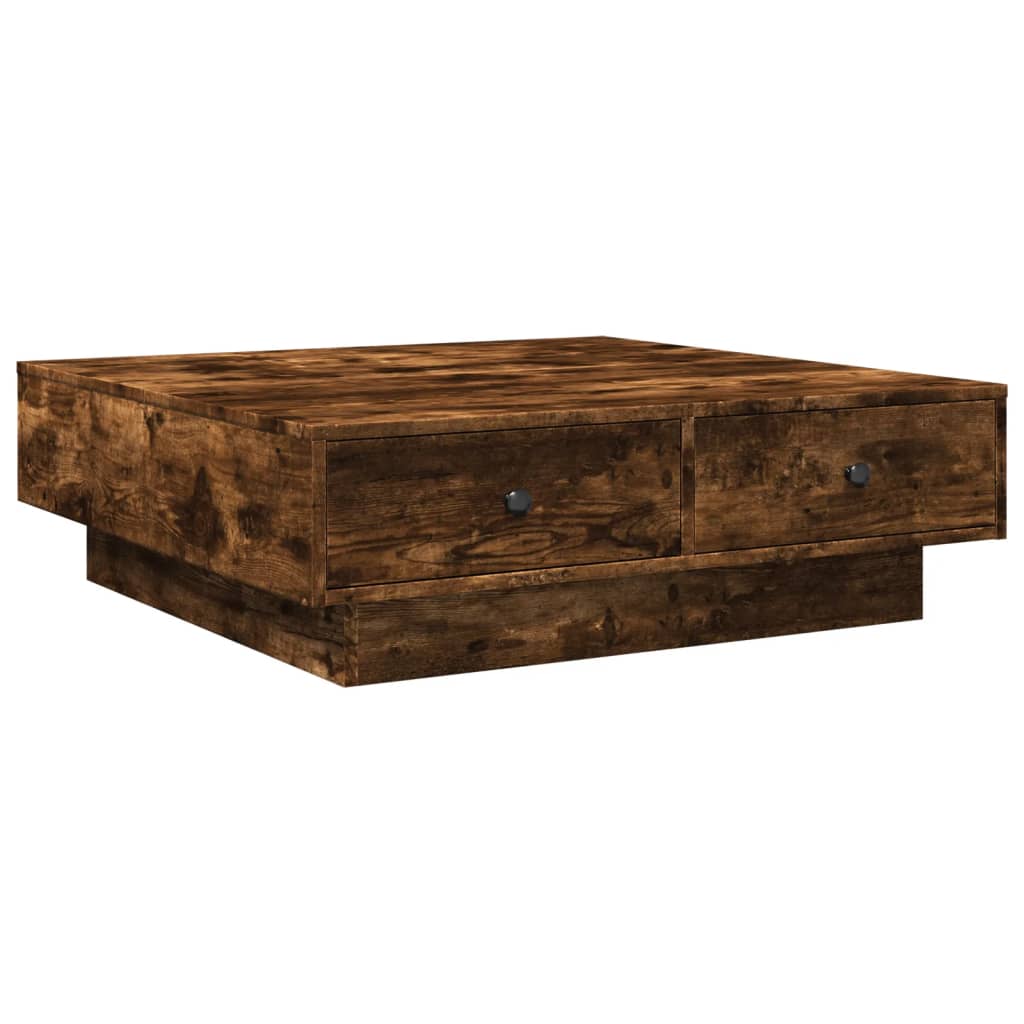 Coffee Table Smoked Oak 90x90x28 cm Engineered Wood - Bargainia.com - 8721102815133 - 848091
