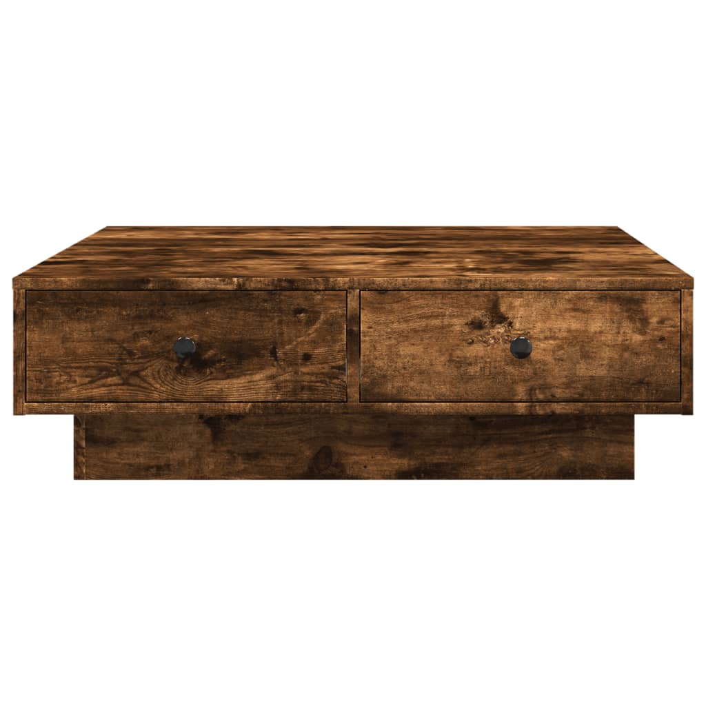 Coffee Table Smoked Oak 90x90x28 cm Engineered Wood - Bargainia.com - 8721102815133 - 848091