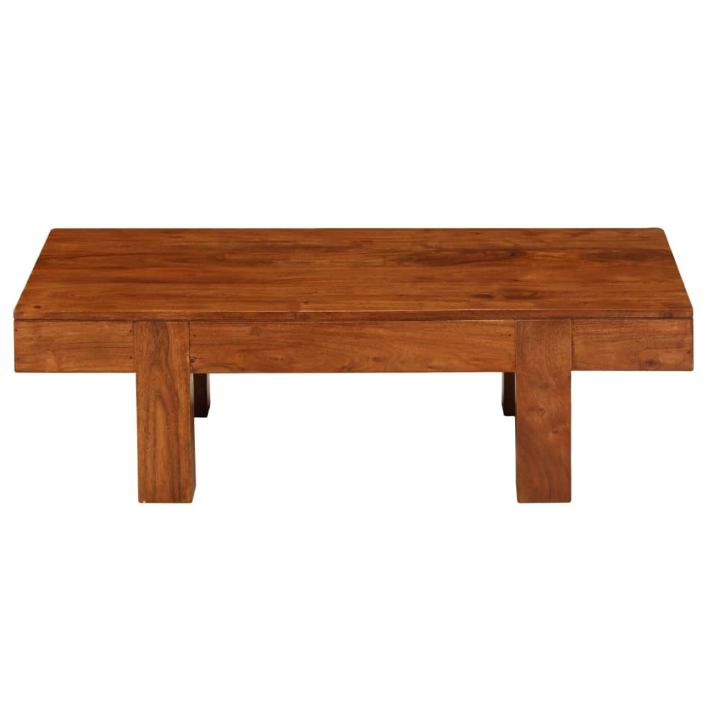 Coffee Table Solid Acacia Wood Honey Finish 100x50x30 cm - Bargainia.com - 