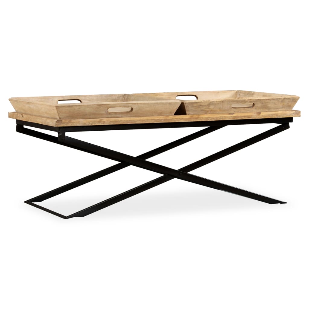 Coffee Table Solid Mango Wood 110x55x42 cm - Bargainia.com - 