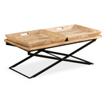 Coffee Table Solid Mango Wood 110x55x42 cm - Bargainia.com - 