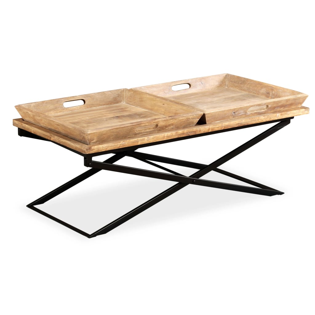 Coffee Table Solid Mango Wood 110x55x42 cm - Bargainia.com - 