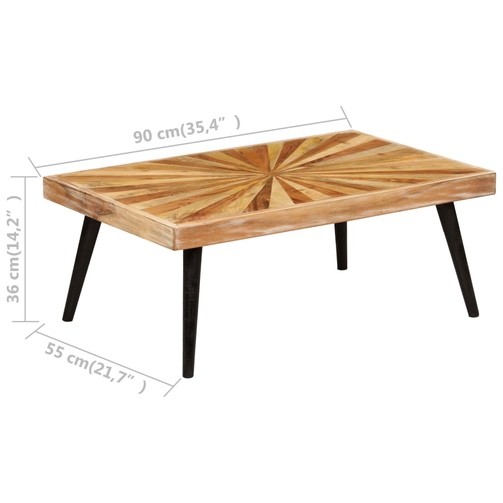 Coffee Table Solid Mango Wood 90x55x36 cm - Bargainia.com - 8718475603832 - 246163