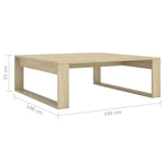 Coffee Table Sonoma Oak 100x100x35 cm Engineered Wood - Bargainia.com - 