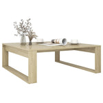 Coffee Table Sonoma Oak 100x100x35 cm Engineered Wood - Bargainia.com - 
