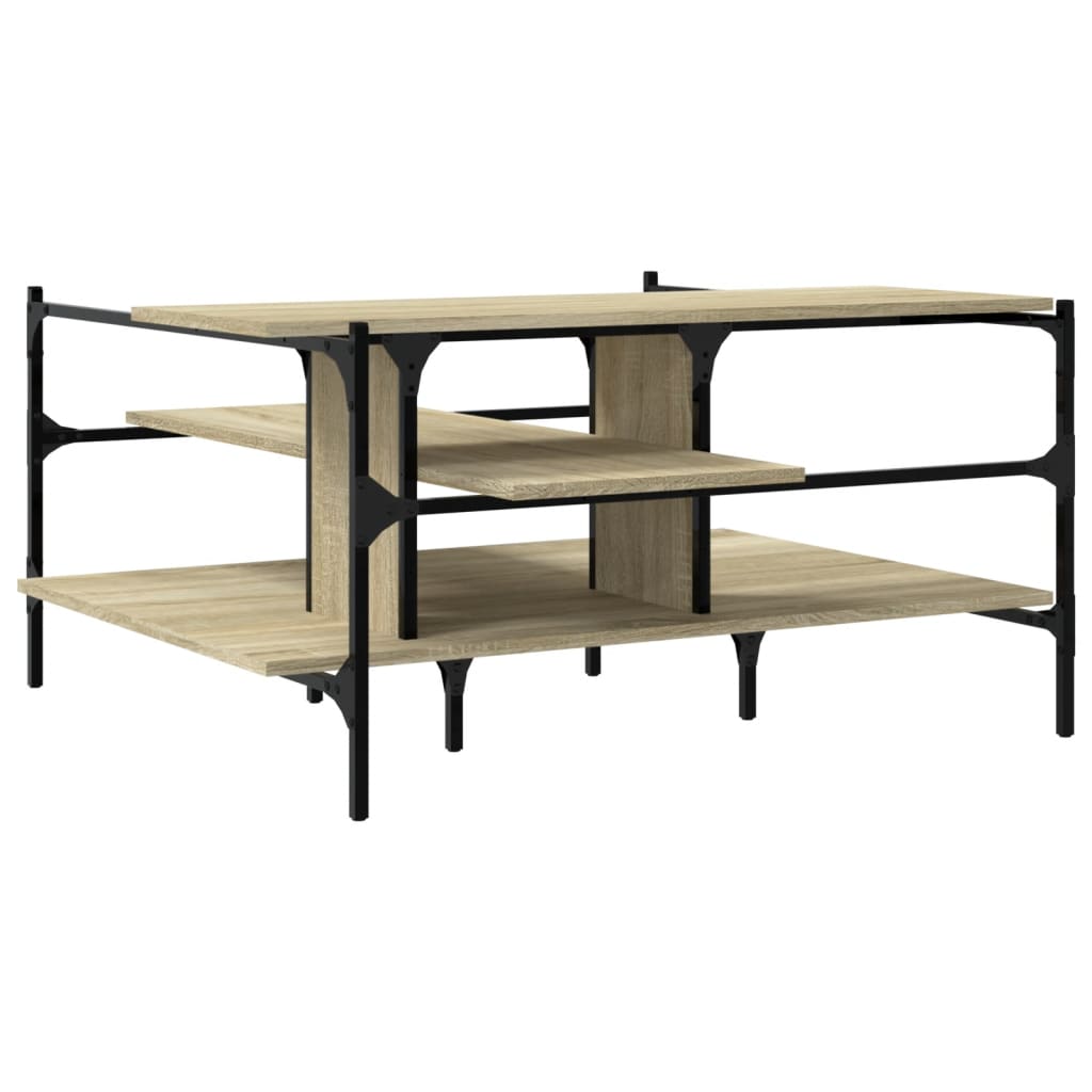 Coffee Table Sonoma Oak 100x100x48.5 cm Engineered Wood - Bargainia.com - 