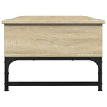 Coffee Table Sonoma Oak 100x50x35 cm Engineered Wood and Metal - Bargainia.com - 