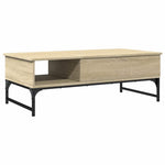 Coffee Table Sonoma Oak 100x50x35 cm Engineered Wood and Metal - Bargainia.com - 