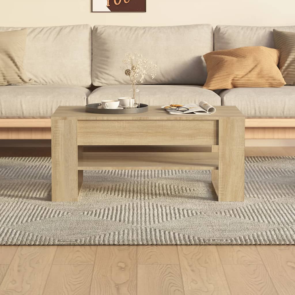 Coffee Table Sonoma Oak 102x55x45 cm Engineered Wood - Bargainia.com - 8720286963623 - 810902