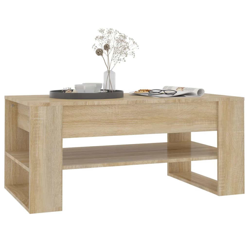 Coffee Table Sonoma Oak 102x55x45 cm Engineered Wood - Bargainia.com - 8720286963623 - 810902