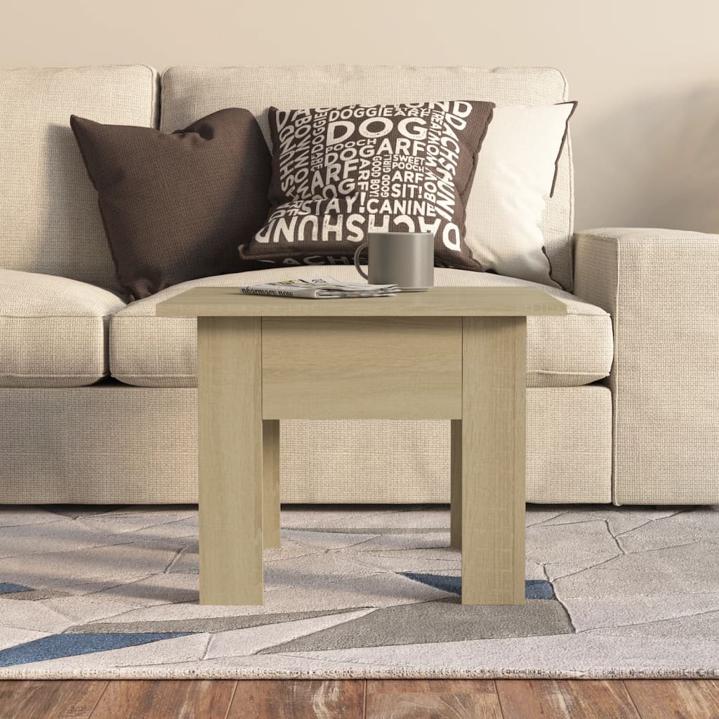 Coffee Table Sonoma Oak 55x55x42 cm Engineered Wood - Bargainia.com - 