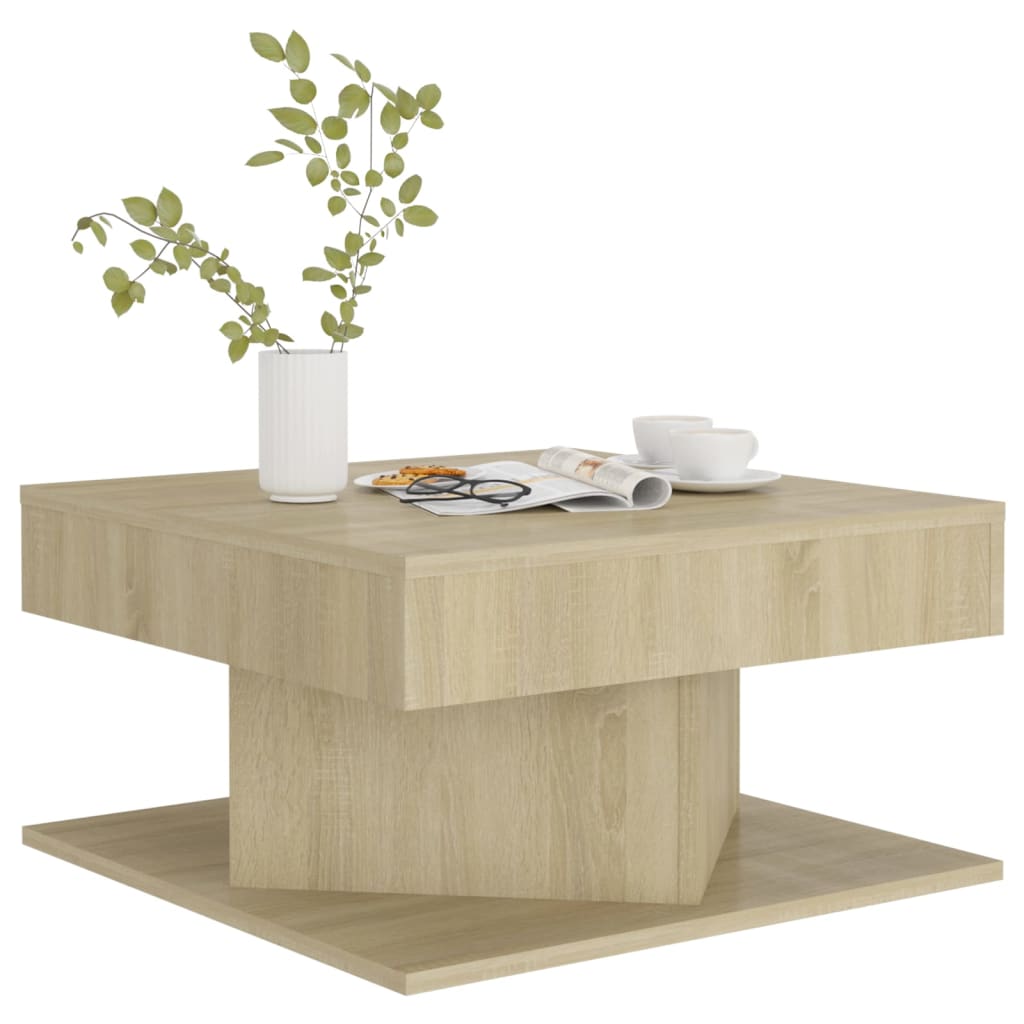 Coffee Table Sonoma Oak 57x57x30 cm Engineered Wood - Bargainia.com - 8720286607114 - 808371