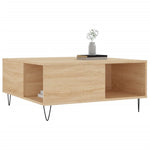 Coffee Table Sonoma Oak 80x80x36.5 cm Engineered Wood - Bargainia.com - 