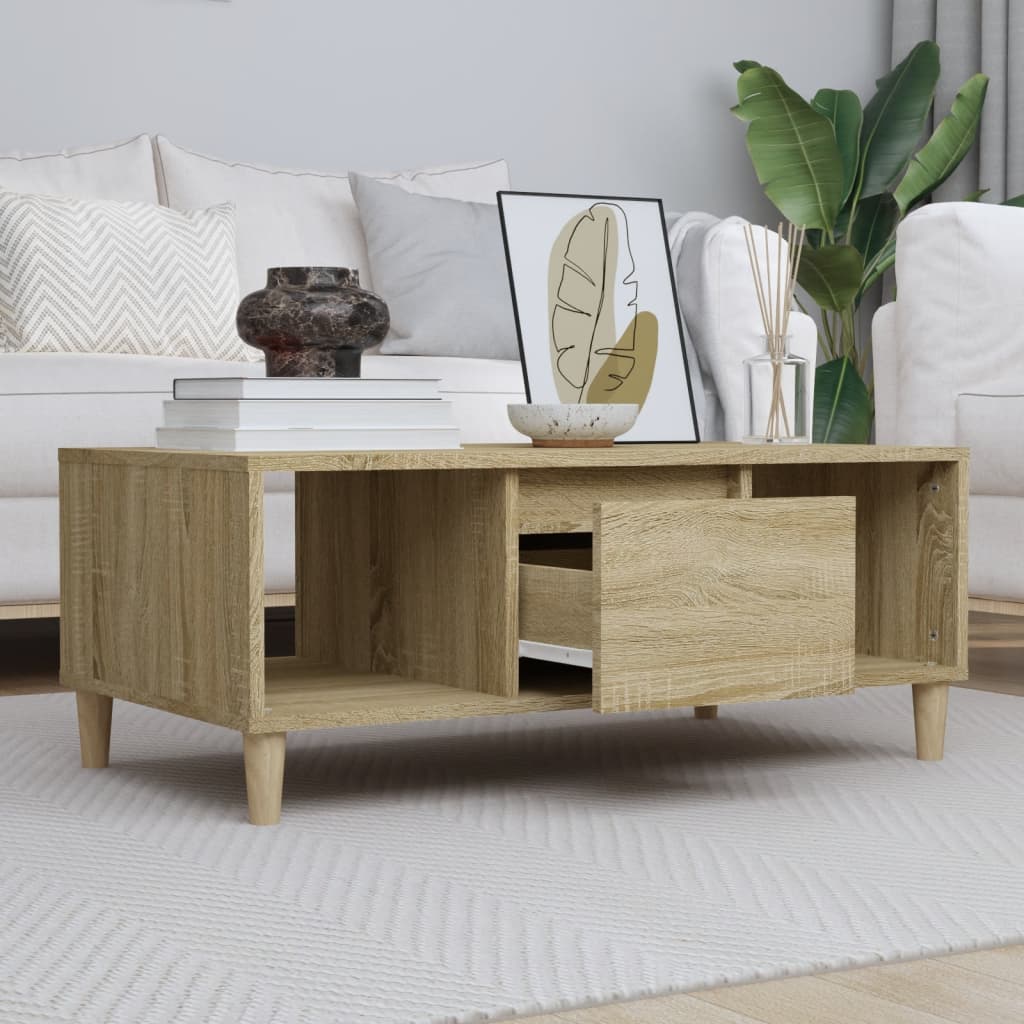 Coffee Table Sonoma Oak 90x50x36,5 cm Engineered Wood - Bargainia.com - 