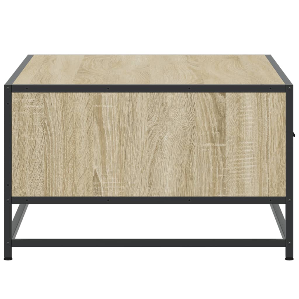 Coffee Table Sonoma Oak 90x57x35 cm Engineered Wood and Metal - Bargainia.com - 