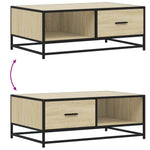 Coffee Table Sonoma Oak 90x57x35 cm Engineered Wood and Metal - Bargainia.com - 