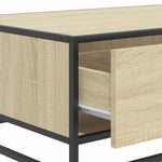 Coffee Table Sonoma Oak 90x57x35 cm Engineered Wood and Metal - Bargainia.com - 