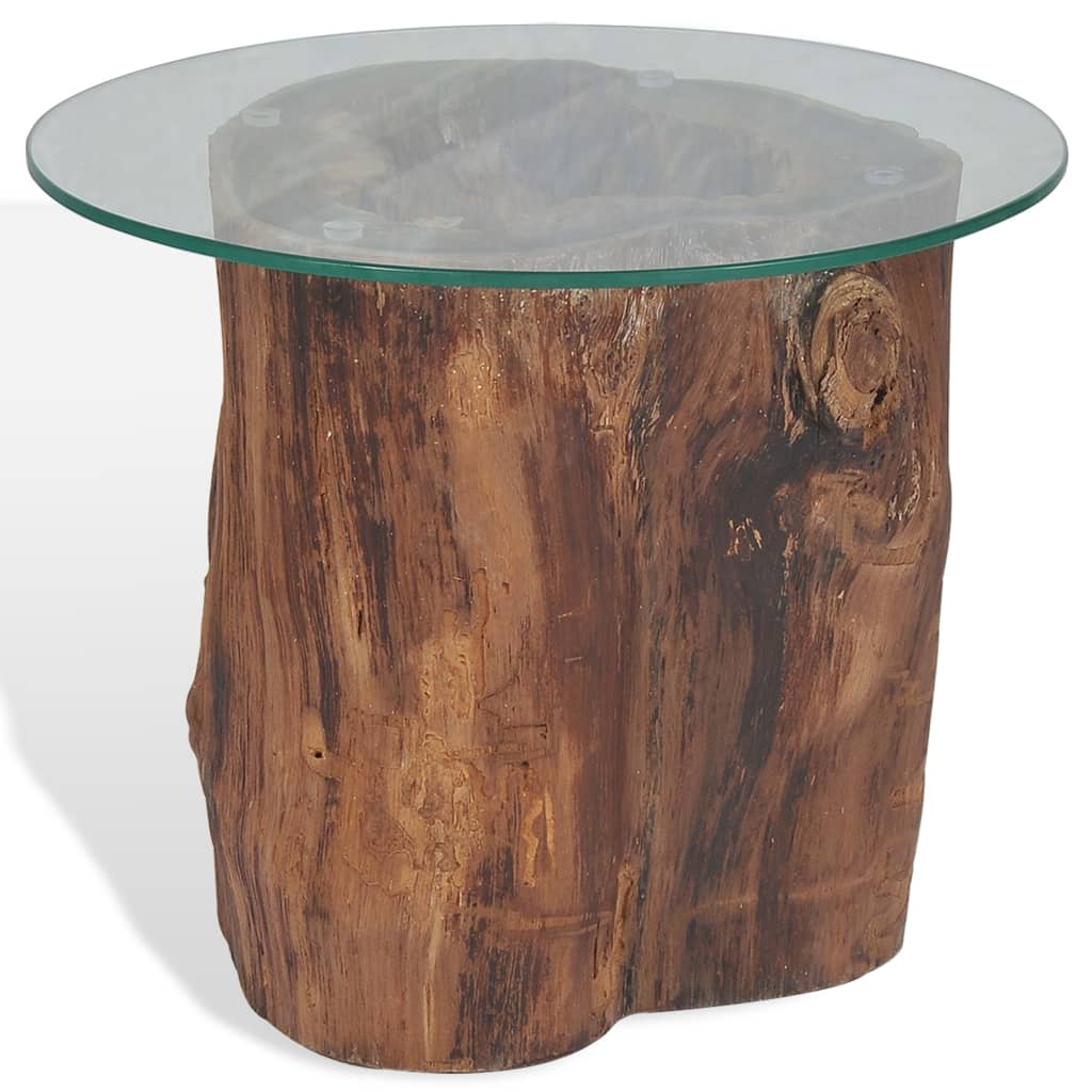 Coffee Table Teak Glass 50x40 cm - Bargainia.com - 8718475568322 - 245069