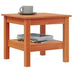 Coffee Table Wax Brown 45x45x40 cm Solid Wood Pine - Bargainia.com - 