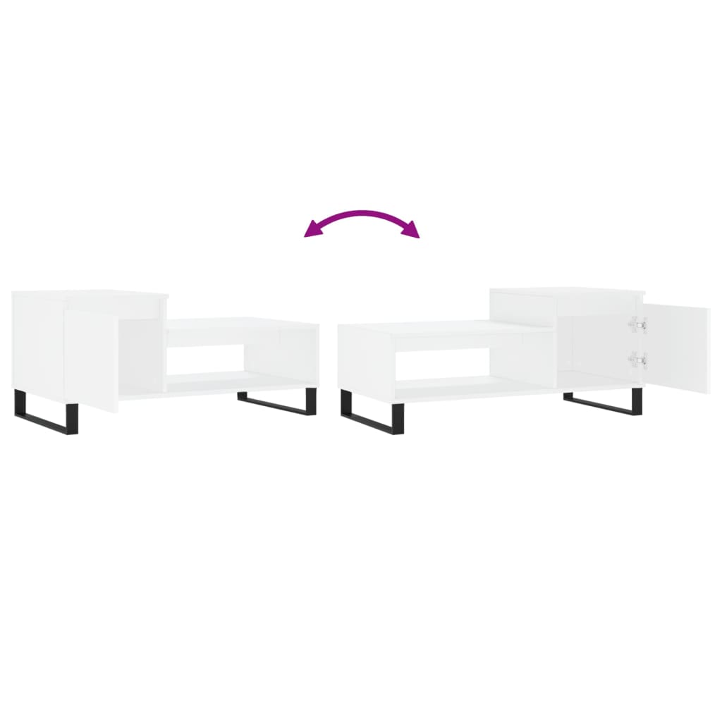 Coffee Table White 100x50x45 cm Engineered Wood - Bargainia.com - 8721012111479 - 830836