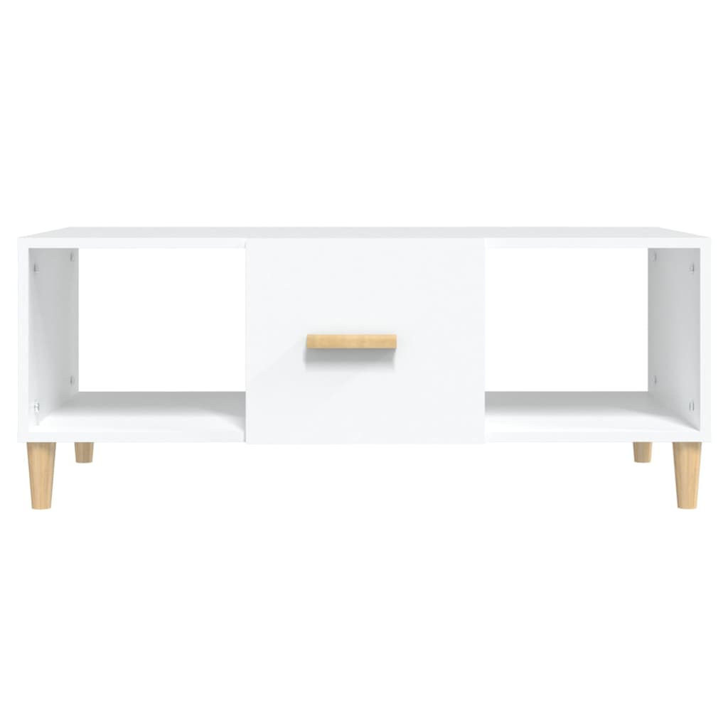 Coffee Table White 102x50x40 cm Engineered Wood - Bargainia.com - 