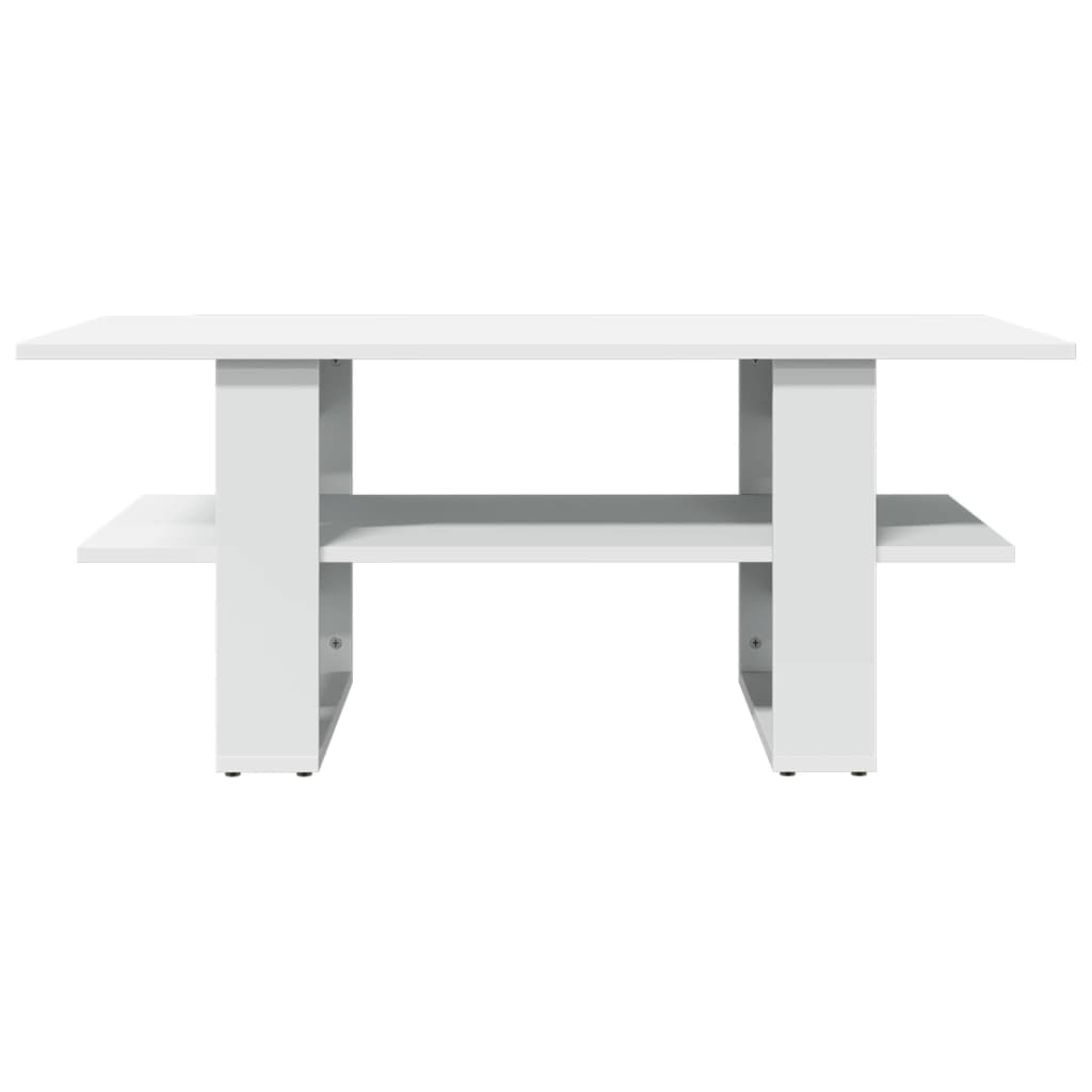 Coffee Table White 102x55x42 cm Engineered Wood - Bargainia.com - 