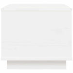 Coffee Table White 40x50x35 cm Solid Wood Pine - Bargainia.com - 
