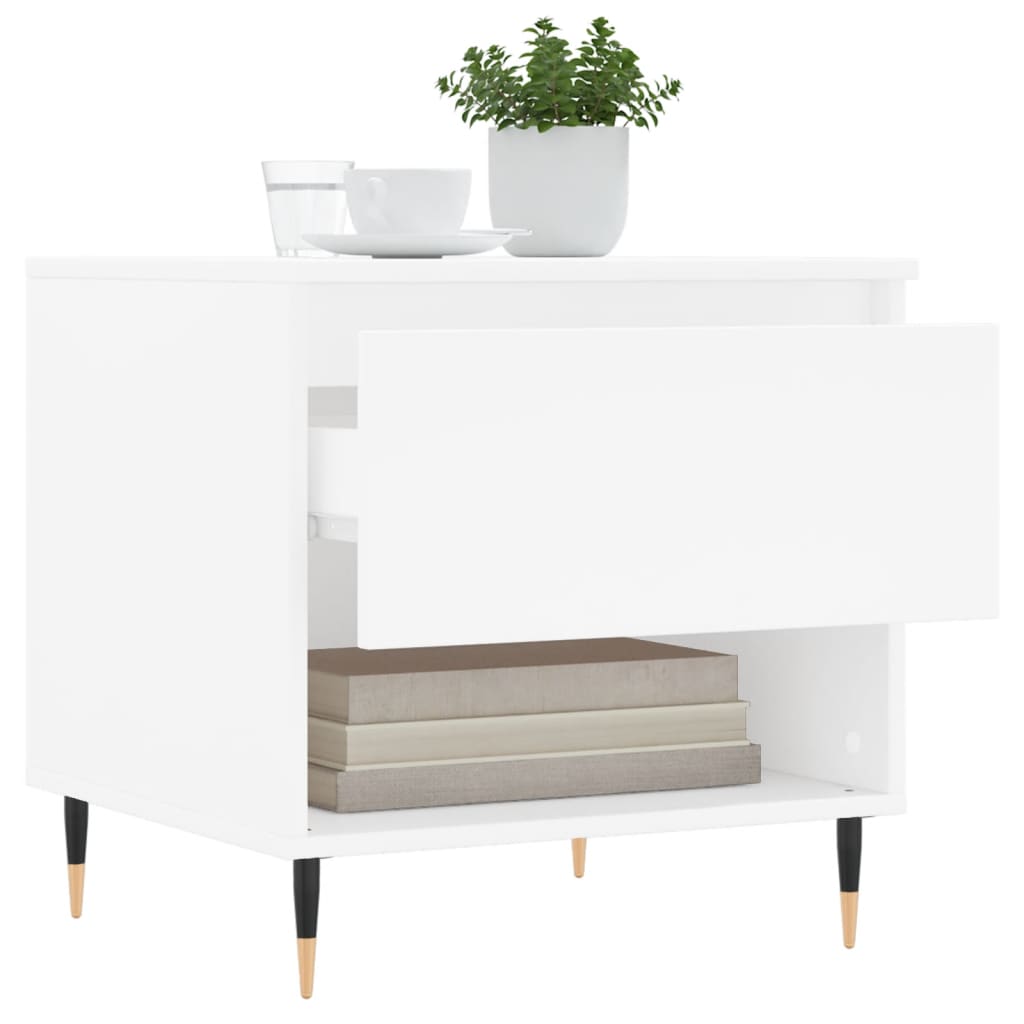 Coffee Table White 50x46x50 cm Engineered Wood - Bargainia.com - 