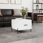 Coffee Table White 50x50x40 cm Engineered Wood - Bargainia.com - 