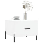 Coffee Table White 50x50x40 cm Engineered Wood - Bargainia.com - 