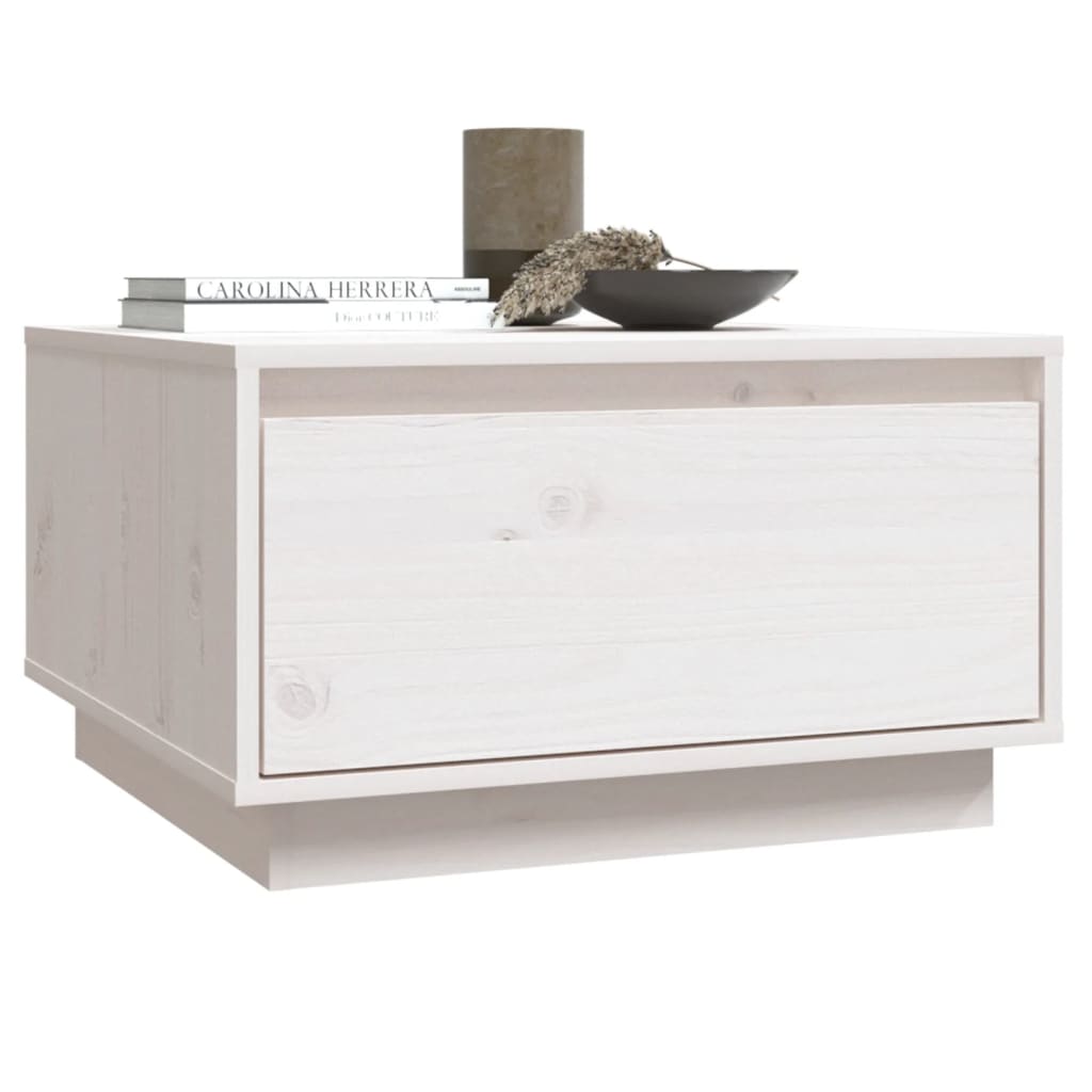 Coffee Table White 55x56x32 cm Solid Wood Pine - Bargainia.com - 8720286842324 - 813406