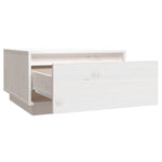 Coffee Table White 55x56x32 cm Solid Wood Pine - Bargainia.com - 