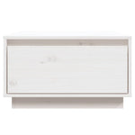 Coffee Table White 55x56x32 cm Solid Wood Pine - Bargainia.com - 