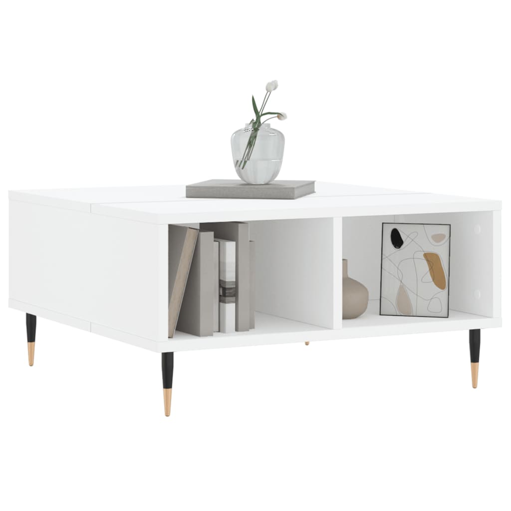 Coffee Table White 60x60x30 cm Engineered Wood - Bargainia.com - 