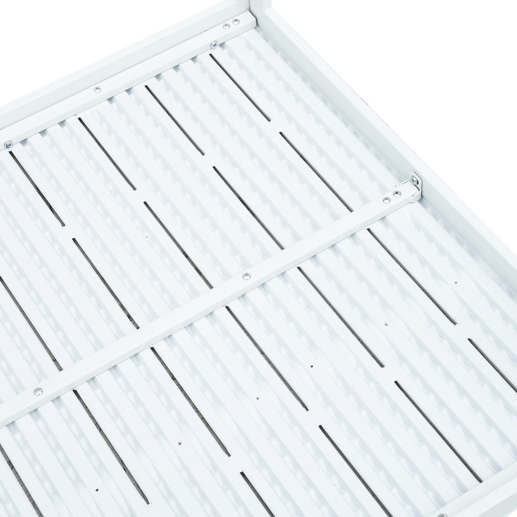 Coffee Table White 78x78x74 cm HDPE Wood Look - Bargainia.com - 8719883751627 - 47881