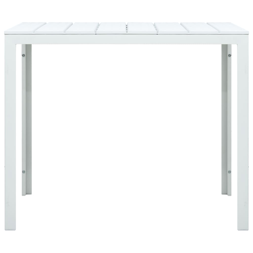 Coffee Table White 78x78x74 cm HDPE Wood Look - Bargainia.com - 8719883751627 - 47881