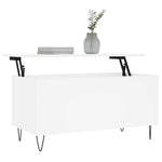 Coffee Table White 90x44.5x45 cm Engineered Wood - Bargainia.com - 