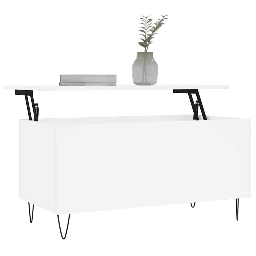 Coffee Table White 90x44.5x45 cm Engineered Wood - Bargainia.com - 