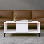 Coffee Table White 90x50x36.5 cm Engineered Wood - Bargainia.com - 