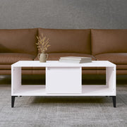 Coffee Table White 90x50x36.5 cm Engineered Wood - Bargainia.com - 8720845670139 - 821068