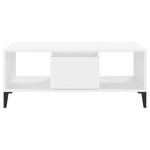 Coffee Table White 90x50x36.5 cm Engineered Wood - Bargainia.com - 