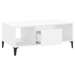 Coffee Table White 90x50x36.5 cm Engineered Wood - Bargainia.com - 
