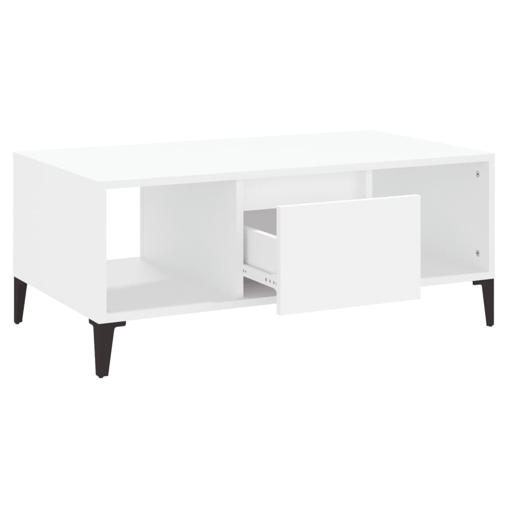 Coffee Table White 90x50x36.5 cm Engineered Wood - Bargainia.com - 8720845670139 - 821068