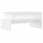 Coffee Table White 90x55x42.5 cm Engineered Wood - Bargainia.com - 